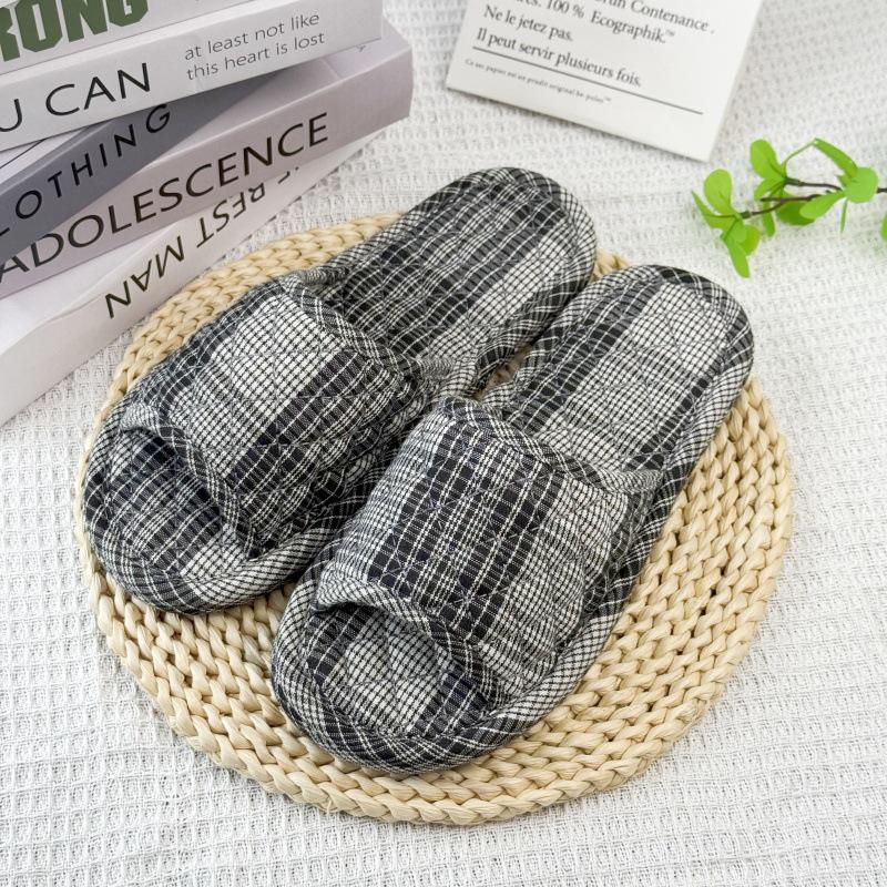 

2025 Унисекс Льняные Тапочки: Бесшумный, Нескользящий Хлопок для Всех Сезонов, Идеально подходит для Дома и Внутренних Деревянных Полов. Fits 39-41