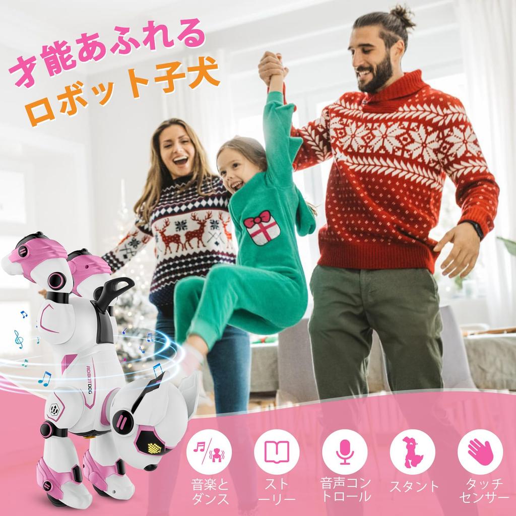 Robot Dog, Music Playing Dog-Shaped Robot Programming, Voice Controlled Electronic Pet, Touch and Interactive Pet Toy, Boys and Girls, Birthday Gift,