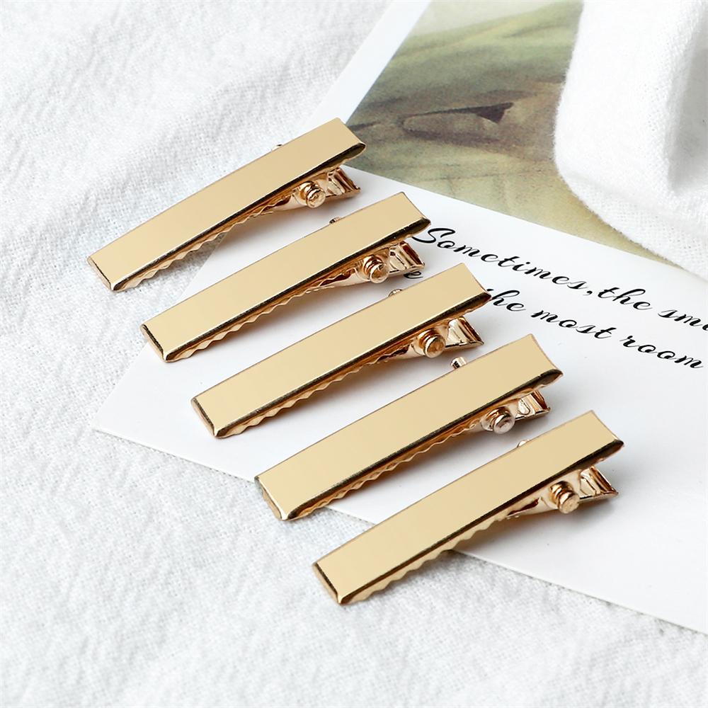 

30/50 шт. Металлические зажимы-крокодилы для волос Основной золотой цвет Зажим для волос для DIY Ювелирных изделий Заколки для волос для женщин Инструменты для укладки волос Аксессуары 30PCS