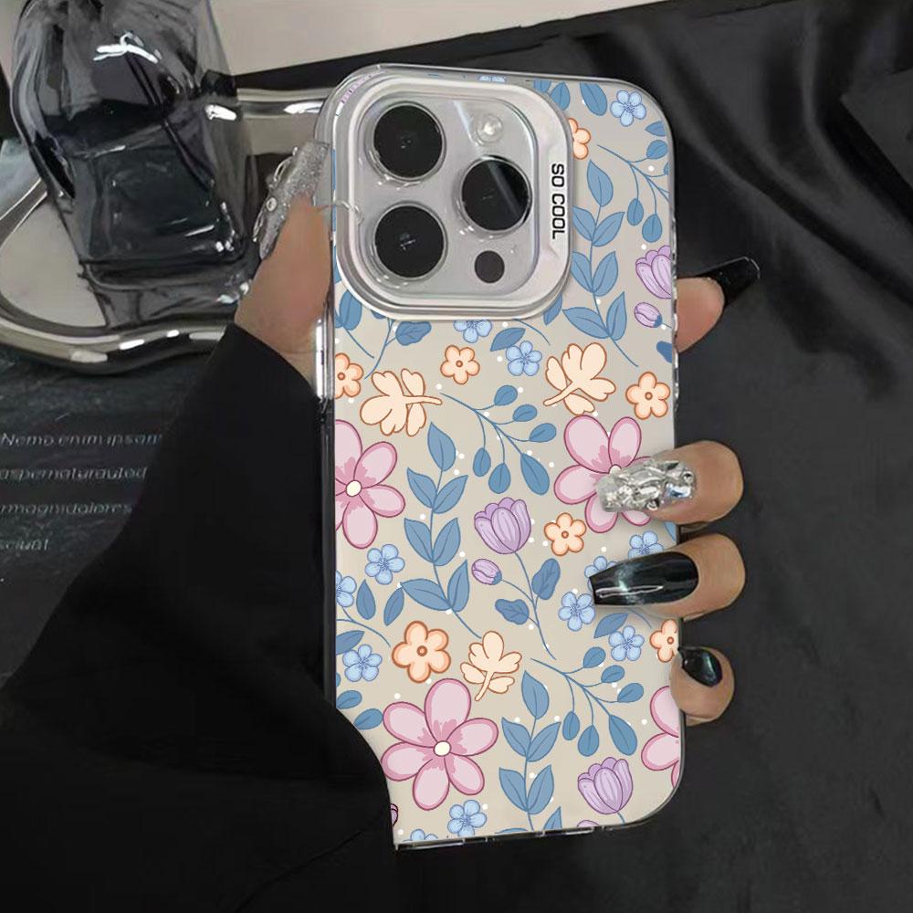 Nice Floral Case For Honor 200 Lite Smart 200Pro X7C Conque Shockproof Silver IMD For Honor 90 Lite 90 Pro Smart Back Cover Capa
