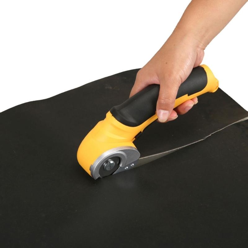 Cordless Electric Scissors Rechargeable Rotary Mini Cutter for Efficient Fabrics and Leather Cutting with Safety Lock