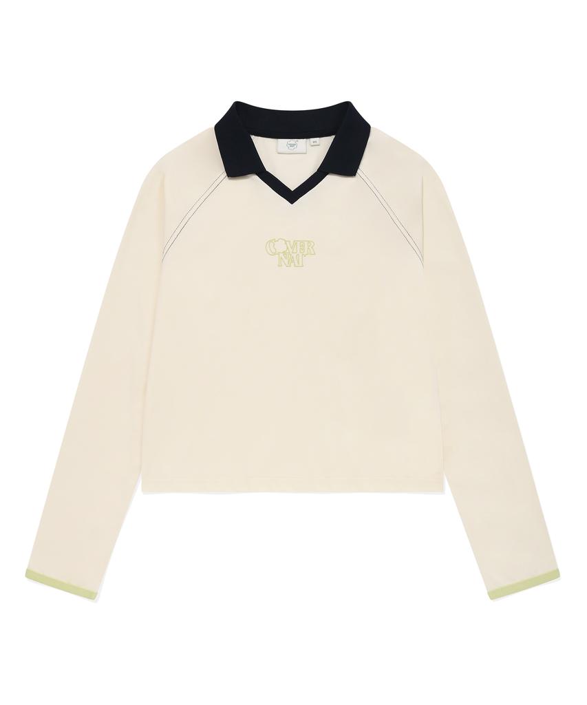 COVERNAT WOMAN Track Long Sleeve Ivory
