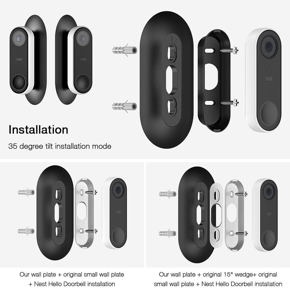 Wireless Doorbell Nest Hello Mounting Wedge Pill Wedge Nest Hello