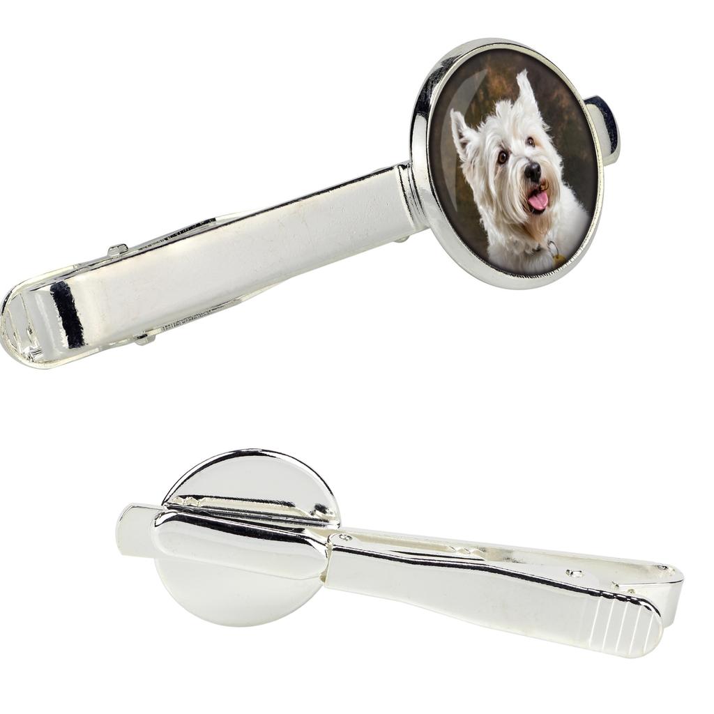 West Highland White Terrier, Westie, Westy - fermacravatta in scatola, cravatta elegante, gioielli personalizzati del marchio Art-Dog