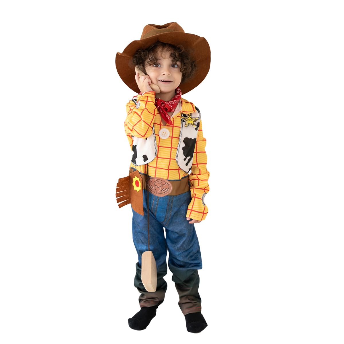 [monoii] Halloween Costume for Kids: Cowboy, Sheriff, Hat, and Scarf Set for Boys and Girls