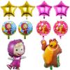 10 Stück Mascha und der Bär Geburtstagsdekorationen Luftballons für Kinder