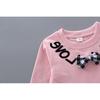 Herbst-Neuheit im koreanischen Stil für Kinder, gefälschtes Zweiteiler-Set mit Langarm-Oberteil und langer Hose für Mädchen, Kinderkleidung