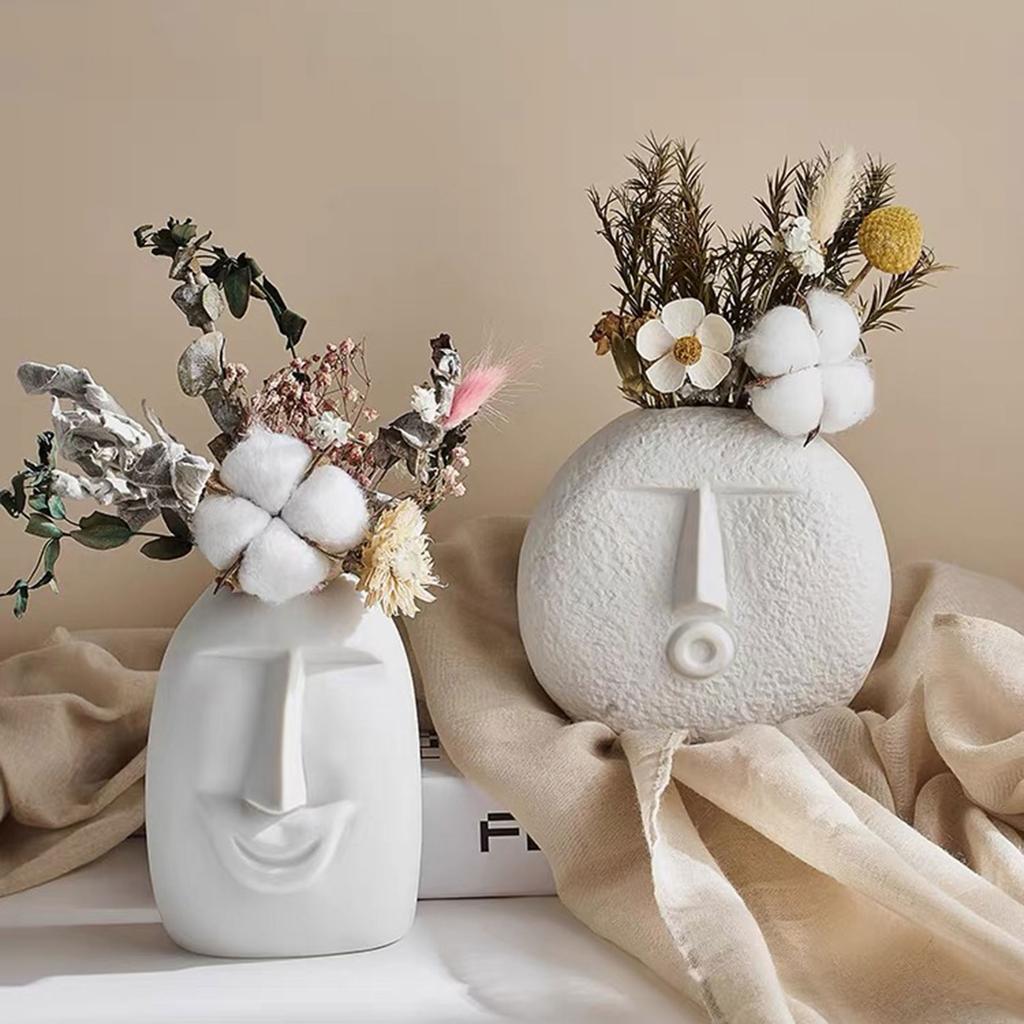 Menschliche Gesichtsform Pflanzgefäßform Heimdekorationen Silikonform für Blumentopf Betonform DIY Harzgusswerkzeug