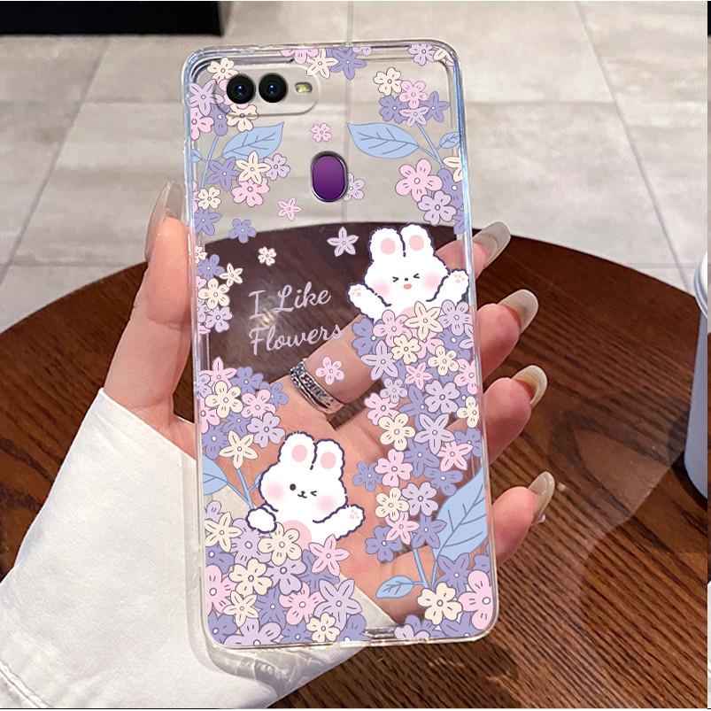 For Oppo A5s AX5s Case CPH1909 Clear Luxury Cute Love Heart Rabbit Funny Soft TPU Casing For Oppo A12 Phone Case CPH2083 CPH2077