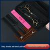 Black Gold Hairdressing Scissors Set: Flat Cut & Thinning Scissors for Women - Perfect for Home Haircuts and Bangs.