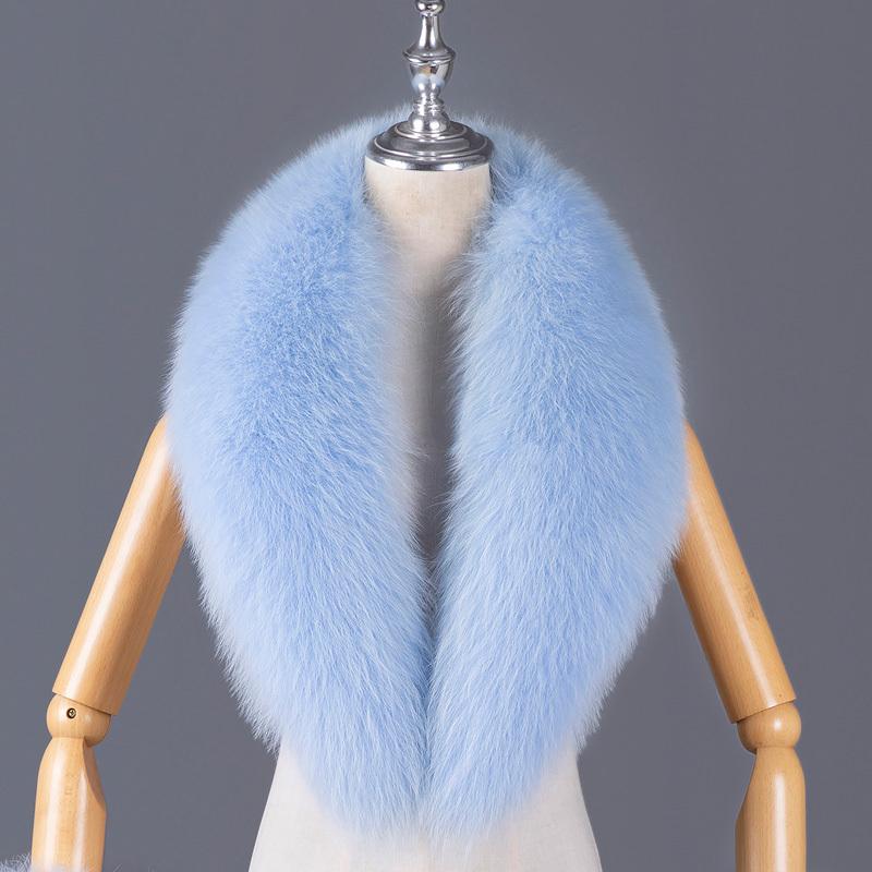 Real Fox Fur Collar Women Winter Thickened Fur Collar Scarf Collars Wraps Neck Warmer Fur Scarves Shawl Luxury Fluffy Fur Shawl