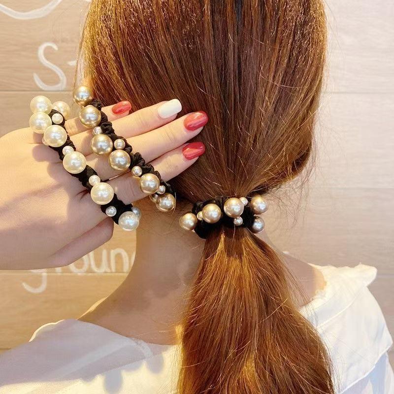 Korean Pearl Elastic Hair Tie for Ponytails and Updos