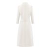 Teluoman Damen Apricot Beige Professionelles A-Linien Anzugkleid