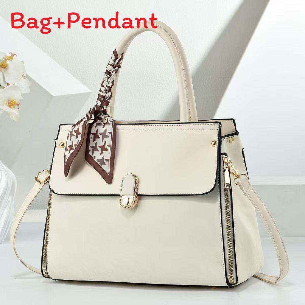 Casual Fashion Pu Bag For Women With Contrast Stitching And Spacious Storage
