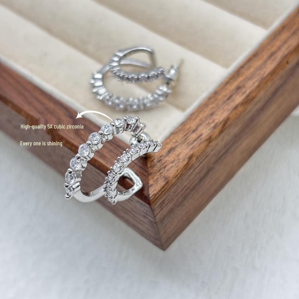 French Retro Aurora Borealis 925 Silver Galaxy Diamond Earrings 2025