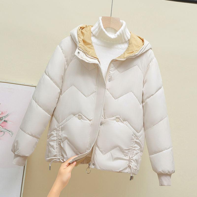 Women’s Short Hooded Windproof Thicken Warm Winter Jacket With Big Pocekt