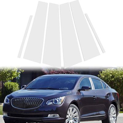 6Pcs Car Door Window Column BC Pillar Post Cover Trim PC Material Sticker for Buick Lacrosse 2010-2016 Auto Styling