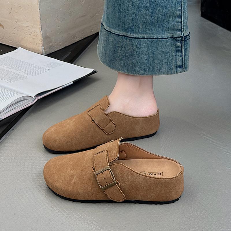 Fashion House Slippers Platform Women Luxury Shoes Pantofle Slides Cover Toe Soft Designer 2025 Fashion Retro Slippers Casual Women's Sh