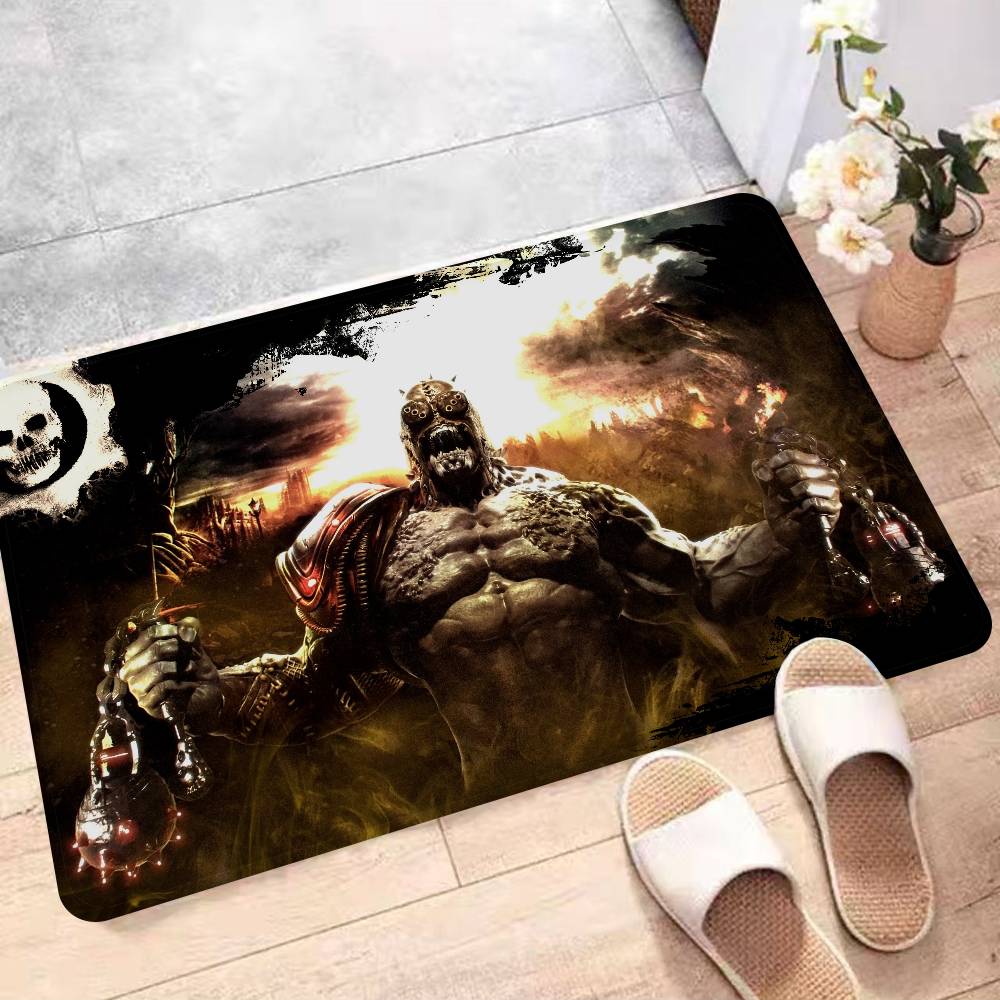 Tappetino da Bagno Videogioco G-Gears Of W-War Decorazione Stanza Bambini Camera da Letto Balcone Tappetino Antiscivolo Soggiorno Area Comodino Tappeti