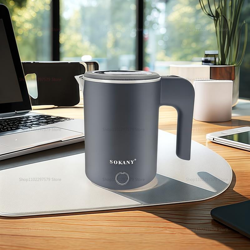 Hervidor Eléctrico de Viaje Portátil de 500ML Té Café Acero Inoxidable Olla Hervidora de Agua Para Hotel Familia Viaje cocina Hervidor Inteligente