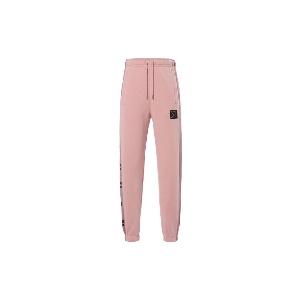 Jordan Comes With Fleece Lined Thermal Cuffed Vintage Color Block Pants With Straight Fit Knitted Sweatpants Men's Pink CT6334-606