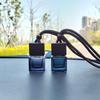1Pcs Black Cover Square Glass Car Perfume Empty Bottle Pendant Car Mounted Perfume Pendant Fragrance Oil Diffuser Car Interior
