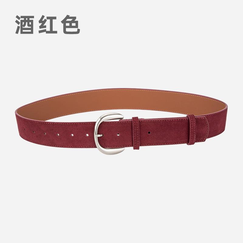 Literary And Retro Women'S Belt Matte High-End Leather With Skirt Jeans Decorative Belt Women