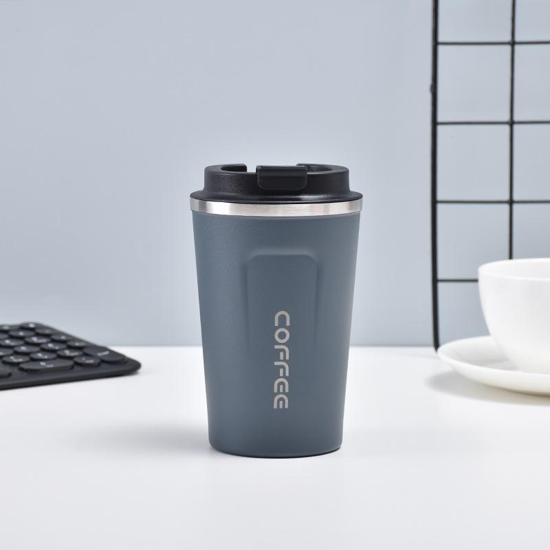 Simple Trendy Steel Thermos Cup Mug Men and Women Couples Coffee Cup Double Vacuum Car Cup Mug Durable Durable Useful Useful