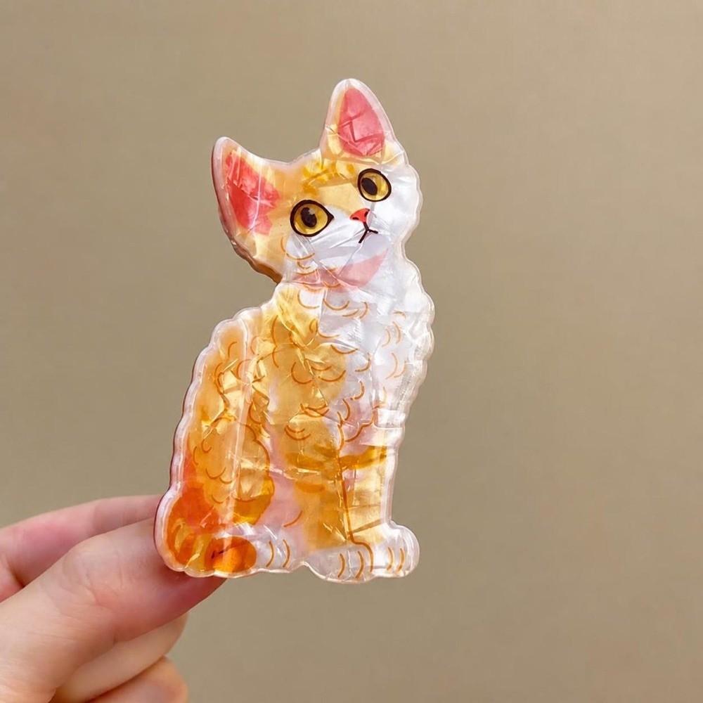 Cartoon Kitten Jaw Shark Clip Acrylic Hair Clips Cute Hair Claw Clips for Women Girls