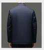 Men's Wool-Lined Cotton Jacket: Winter Business Casual, Thickened Lapel for Middle-Aged Men