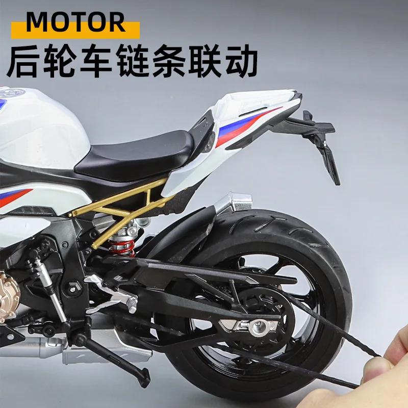 1:9 S1000Rr Motorcycle Diecast Metal Large Size Model Racing Sound & Light Collection Gift Boy Children