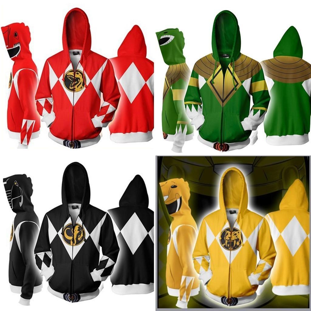Mighty Morphin Power Rangers Cosplay 3d Printing Hoodie With Premium Quality
