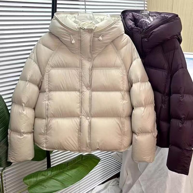 2025 New Product, Autumn/Winter, Solid Color, Short Style, Hooded, Loose, Breadcoat, Thickened, Warm Cotton Coat, Jacket