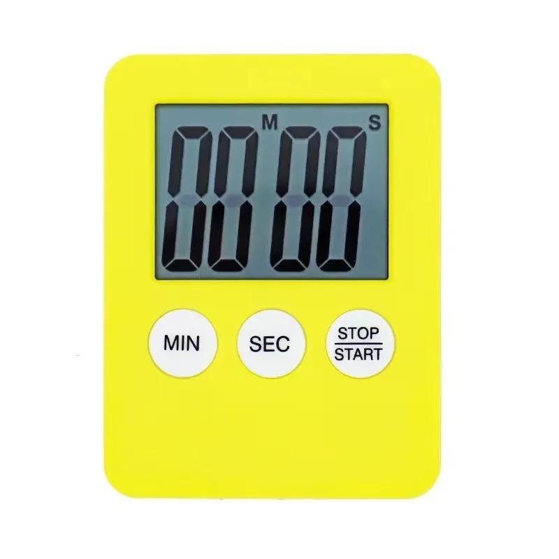 DIYWORK Wecker, quadratisch, großer digitaler LCD-Bildschirm mit Magnet, Countdown-Countdown, dünn, schlicht, modisch, für die Küche, Kochtimer