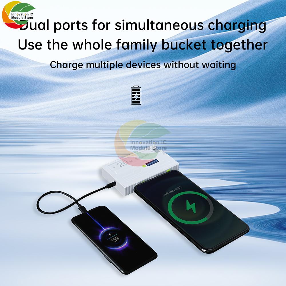 1 Section 21700 Battery Box DIY Kit With Ejector Plug Mobile Power Shell 20W Fast Charging Dual Mode Support Small Current