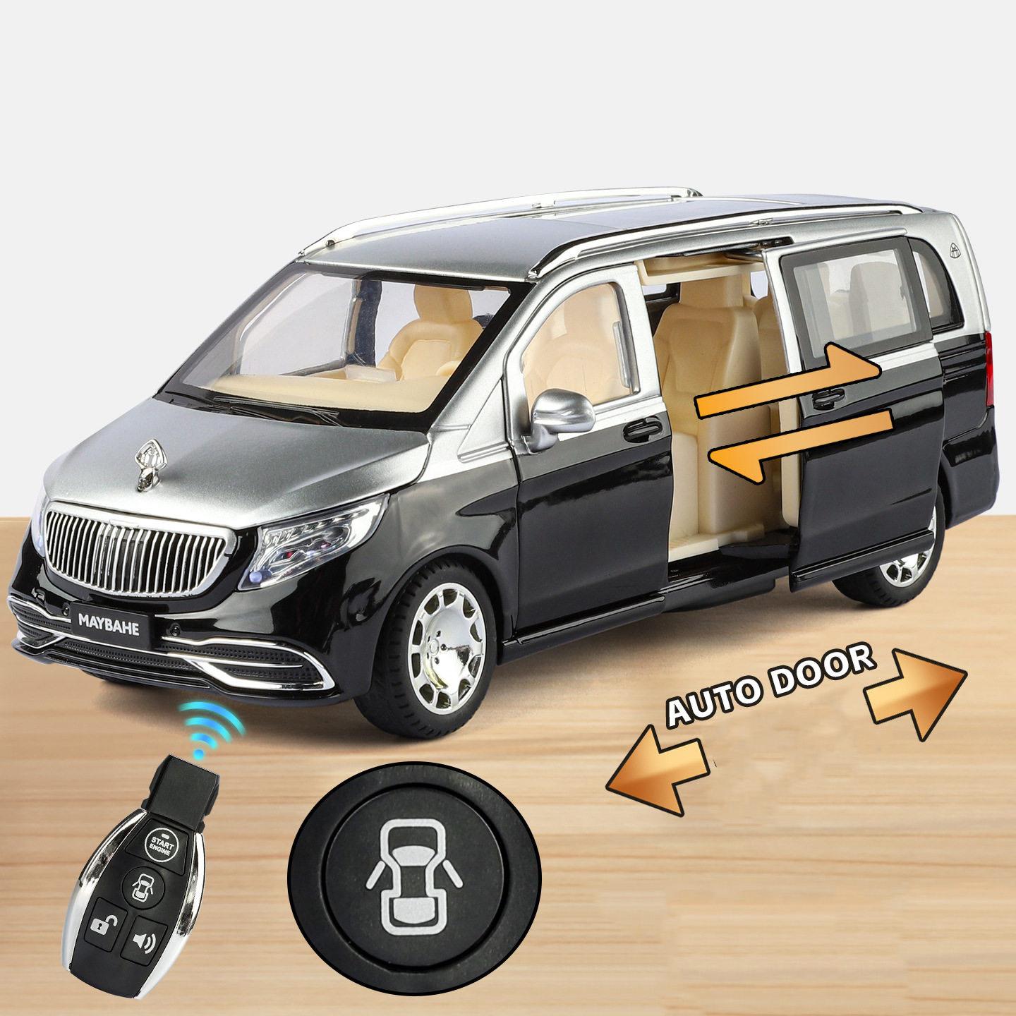 Linyi Toy Car Light Key Control 1:24 Maybachs Vito Vs680 Mpv Alloy Luxy Car Model Diecasts Metal Vehicles Car Model Sound Simulation Kids Gift