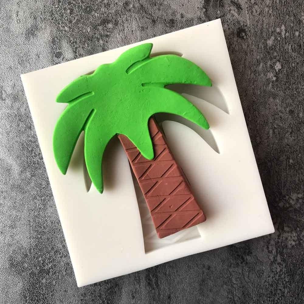 3D silikonová forma Kokosové stromy DIY forma na pečení dort Forma na čokoládu Forma na fondán