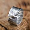 Adjustable Morgan Dollar Coin Ring Men Women Vintage Plated Retro Geometric Statement Jewelry