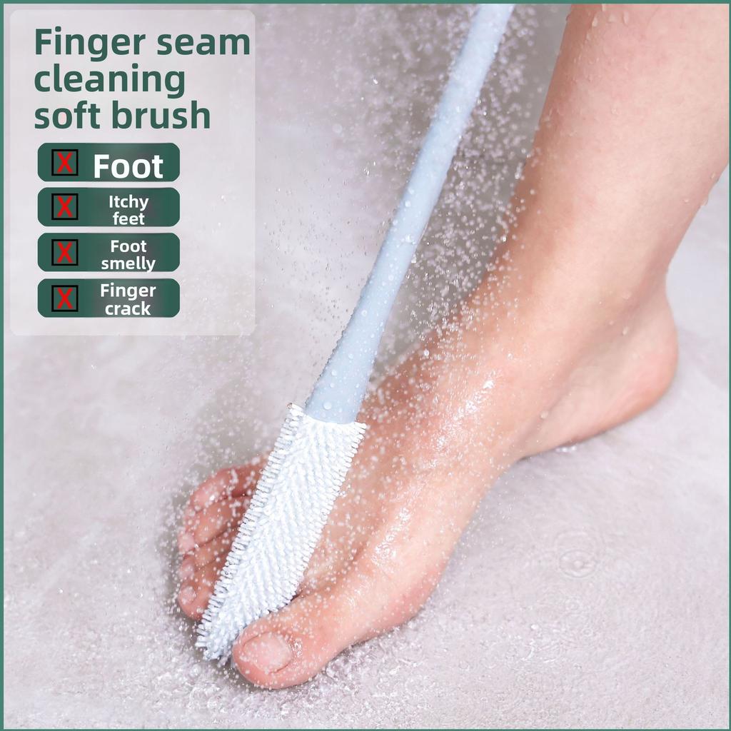 Soft Rubber Foot Brush Toe Scrubber for Callus Removal and Exfoliation