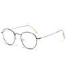 Round Prince Mirror Metal Small Frame Flat Mirror Women'S Plain Mirror Literary Small Clear Frame Glasses Men