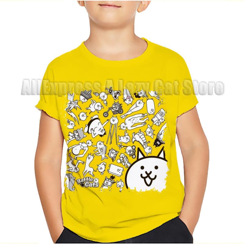 Game The Battle Cats T Shirt Banban Garden O-Neck Tshirt Cartoon Tops Tees Children Anime T-shirt Summer Clothes Camiseta