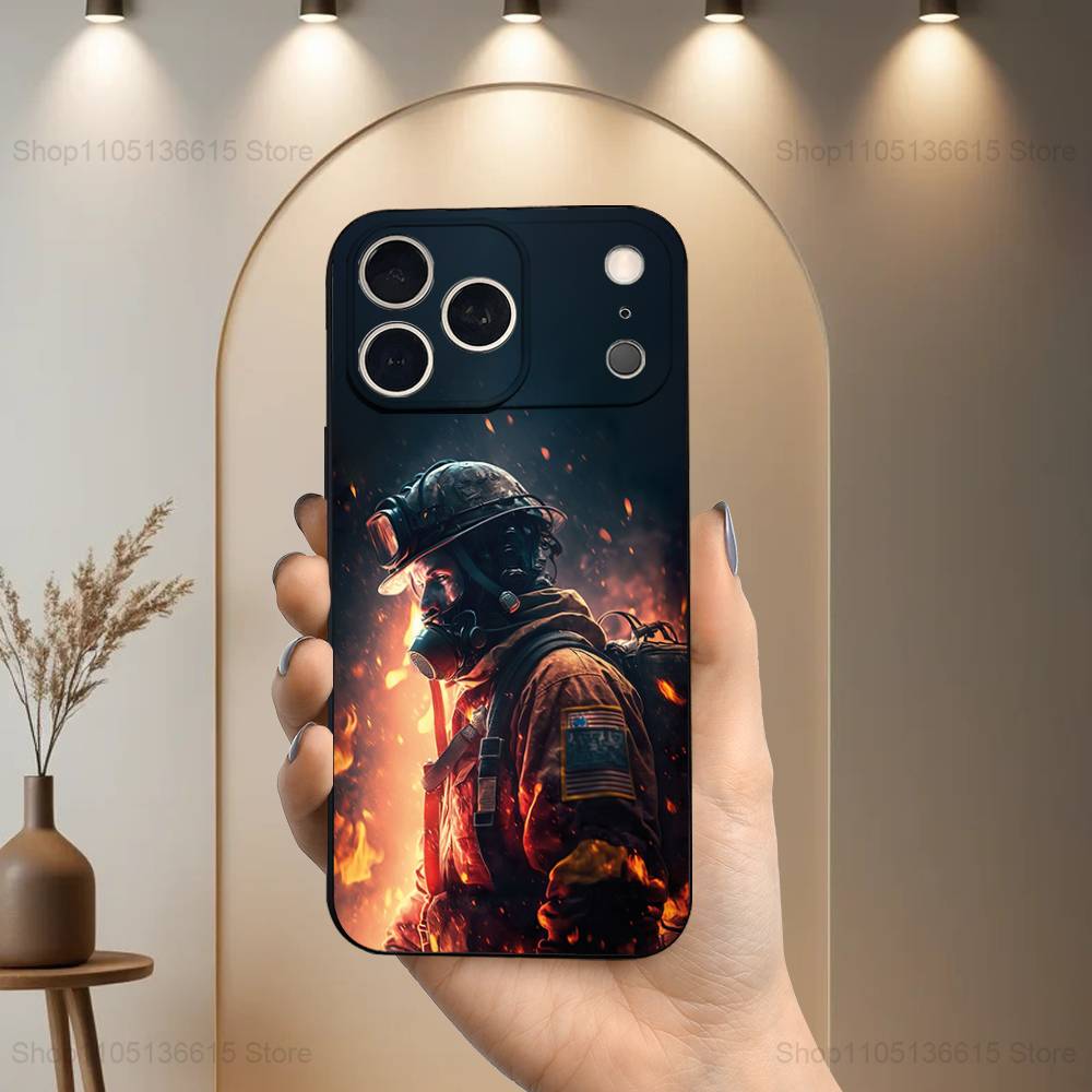 

Пожарная безопасность Пожарный Чехол для Телефона Для iPhone 17,16,15,14,13,12,11 Plus,Pro Max,XS,X,XR,SE,Mini,8,7,Мягкий Силиконовый Черный Чехол iPhone15pro