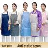 Anti-static Dustproof Apron with Striped Sleeves for Electronic Workshops