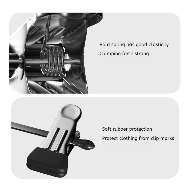 5pcs Metal Windproof Hanger for Clothes Home Pants Coat Non-slip Drying Hangers with Adjustable Clips Closets Storage Racks