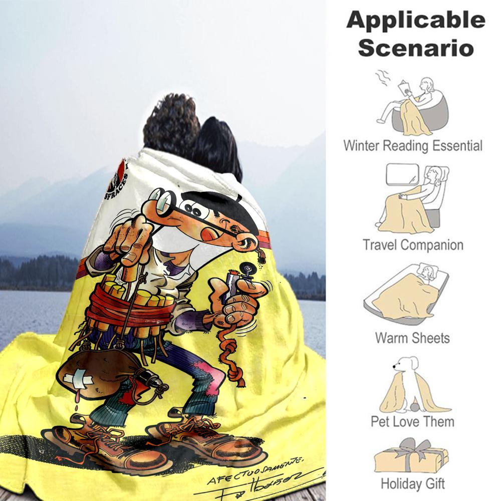 Mort Phil Mortadelo Y Filemon Blanket, High quality Comfortable for All Seasons, Home Decor, Warmth and Comfort