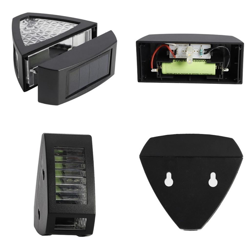Solar Lights Outdoor, High Brightness & Warm Light Led Solar Stair Lamp, Ip44 Waterproof, For Stairs, Step, Fence, Wall, 8-10 Working Hours