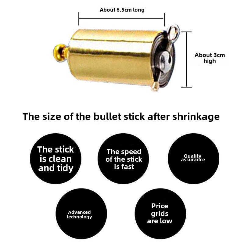 Einziehbarer Zauberstab, einziehbarer goldener Hoop-Stick-Zauberstab