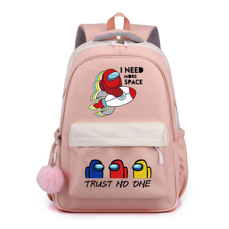 School bag backpack five Wu backpack candy color large capacity student school bag stationery