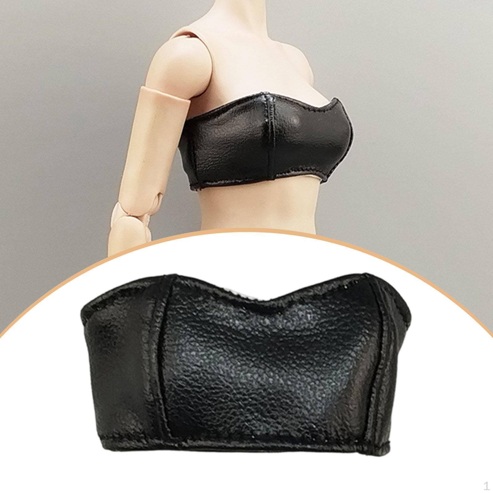 

1/6 Scale Summer Bandeau Top Costume for Action Figures, Breast Wrap Female Dolls (12 ) black
