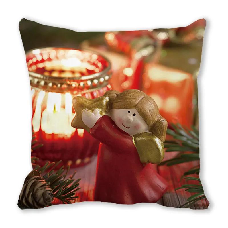 Weihnachtsbaum Neujahr Weihnachtskugel Kerze Weihnachten Ornament Kissenbezug Schlafzimmer Sofa Esszimmer Sitz Überwurf Kissenbezug